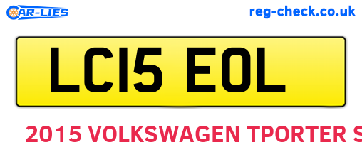 LC15EOL are the vehicle registration plates.