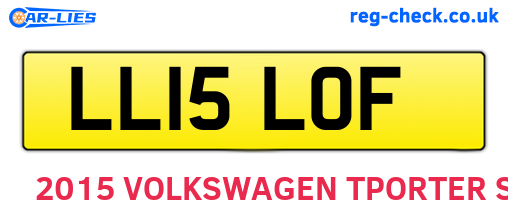 LL15LOF are the vehicle registration plates.