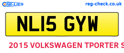 NL15GYW are the vehicle registration plates.