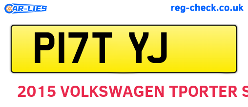 P17TYJ are the vehicle registration plates.