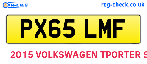 PX65LMF are the vehicle registration plates.