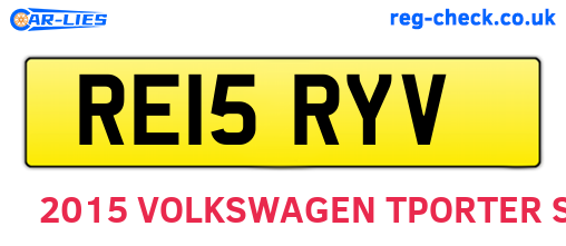 RE15RYV are the vehicle registration plates.