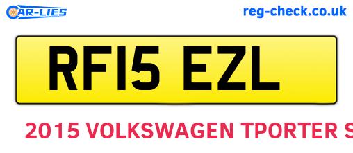RF15EZL are the vehicle registration plates.