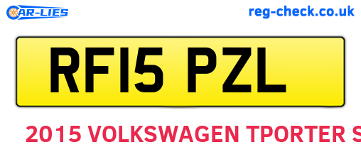 RF15PZL are the vehicle registration plates.