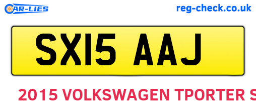 SX15AAJ are the vehicle registration plates.