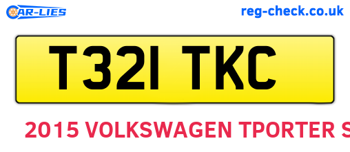 T321TKC are the vehicle registration plates.