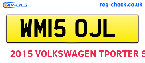 WM15OJL are the vehicle registration plates.