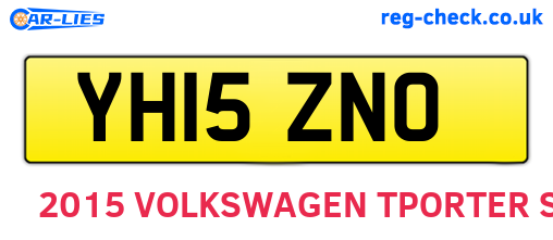 YH15ZNO are the vehicle registration plates.