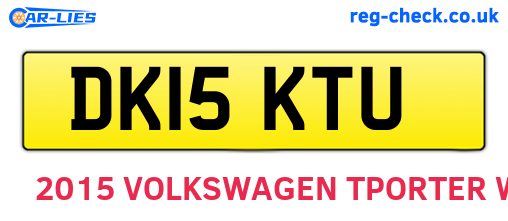 DK15KTU are the vehicle registration plates.
