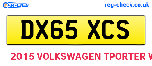 DX65XCS are the vehicle registration plates.