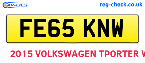 FE65KNW are the vehicle registration plates.