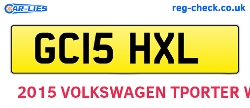 GC15HXL are the vehicle registration plates.