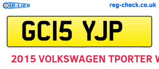 GC15YJP are the vehicle registration plates.