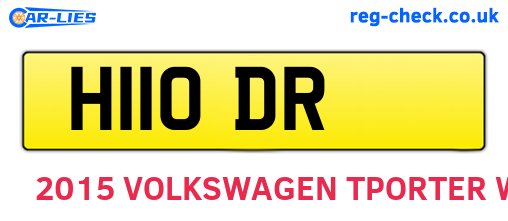 H11ODR are the vehicle registration plates.