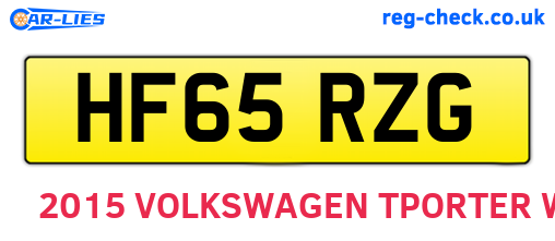 HF65RZG are the vehicle registration plates.