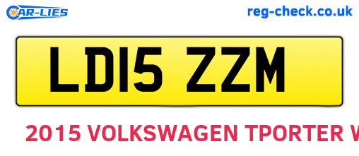 LD15ZZM are the vehicle registration plates.