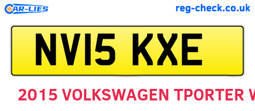 NV15KXE are the vehicle registration plates.