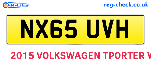 NX65UVH are the vehicle registration plates.