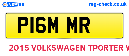 P16MMR are the vehicle registration plates.