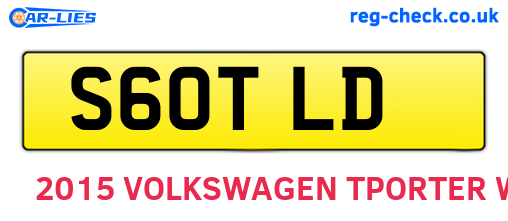 S60TLD are the vehicle registration plates.