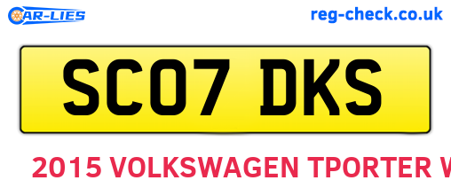 SC07DKS are the vehicle registration plates.