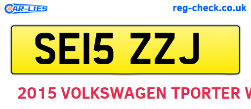 SE15ZZJ are the vehicle registration plates.