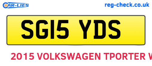 SG15YDS are the vehicle registration plates.