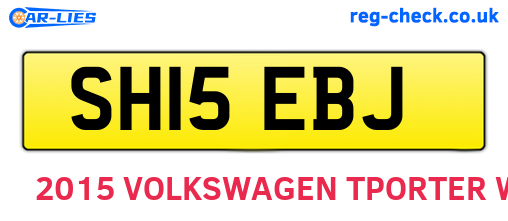 SH15EBJ are the vehicle registration plates.