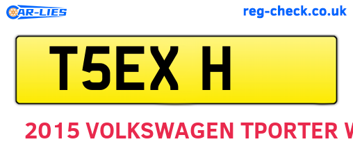 T5EXH are the vehicle registration plates.