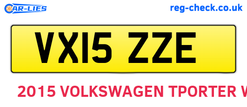 VX15ZZE are the vehicle registration plates.