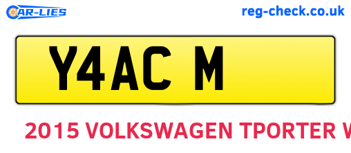 Y4ACM are the vehicle registration plates.