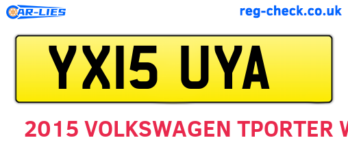 YX15UYA are the vehicle registration plates.