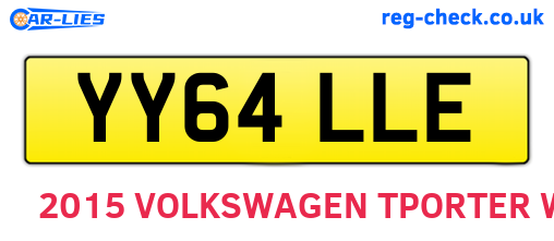 YY64LLE are the vehicle registration plates.