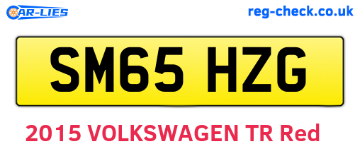 SM65HZG are the vehicle registration plates.