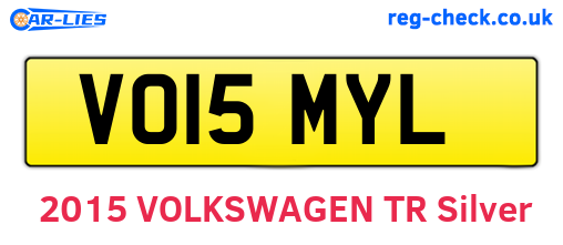 VO15MYL are the vehicle registration plates.