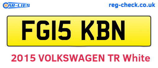 FG15KBN are the vehicle registration plates.