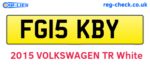 FG15KBY are the vehicle registration plates.