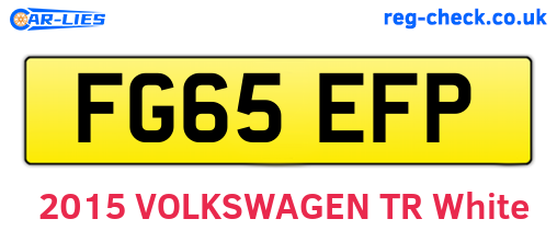 FG65EFP are the vehicle registration plates.