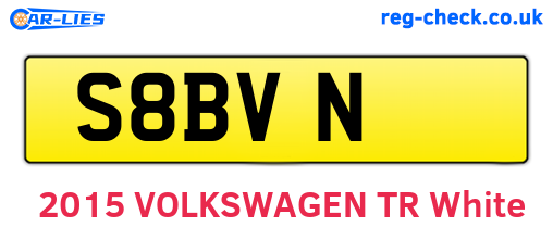 S8BVN are the vehicle registration plates.