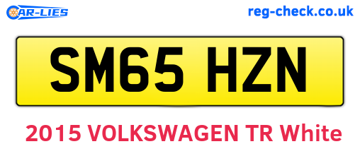 SM65HZN are the vehicle registration plates.