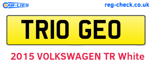 TR10GEO are the vehicle registration plates.