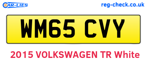 WM65CVY are the vehicle registration plates.