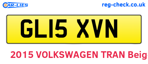 GL15XVN are the vehicle registration plates.