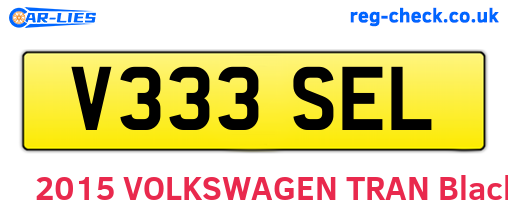 V333SEL are the vehicle registration plates.