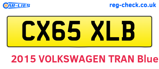 CX65XLB are the vehicle registration plates.