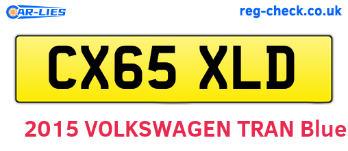 CX65XLD are the vehicle registration plates.