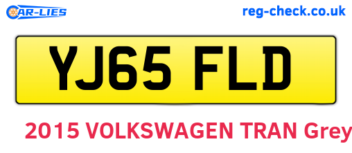 YJ65FLD are the vehicle registration plates.