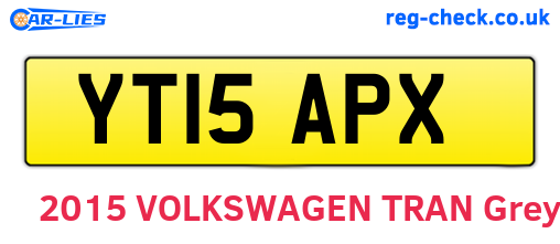YT15APX are the vehicle registration plates.