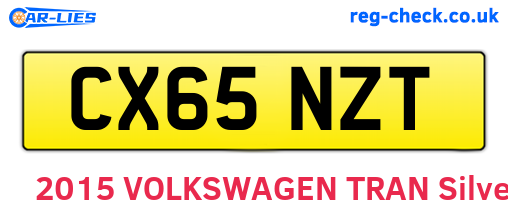 CX65NZT are the vehicle registration plates.