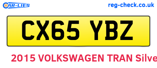 CX65YBZ are the vehicle registration plates.